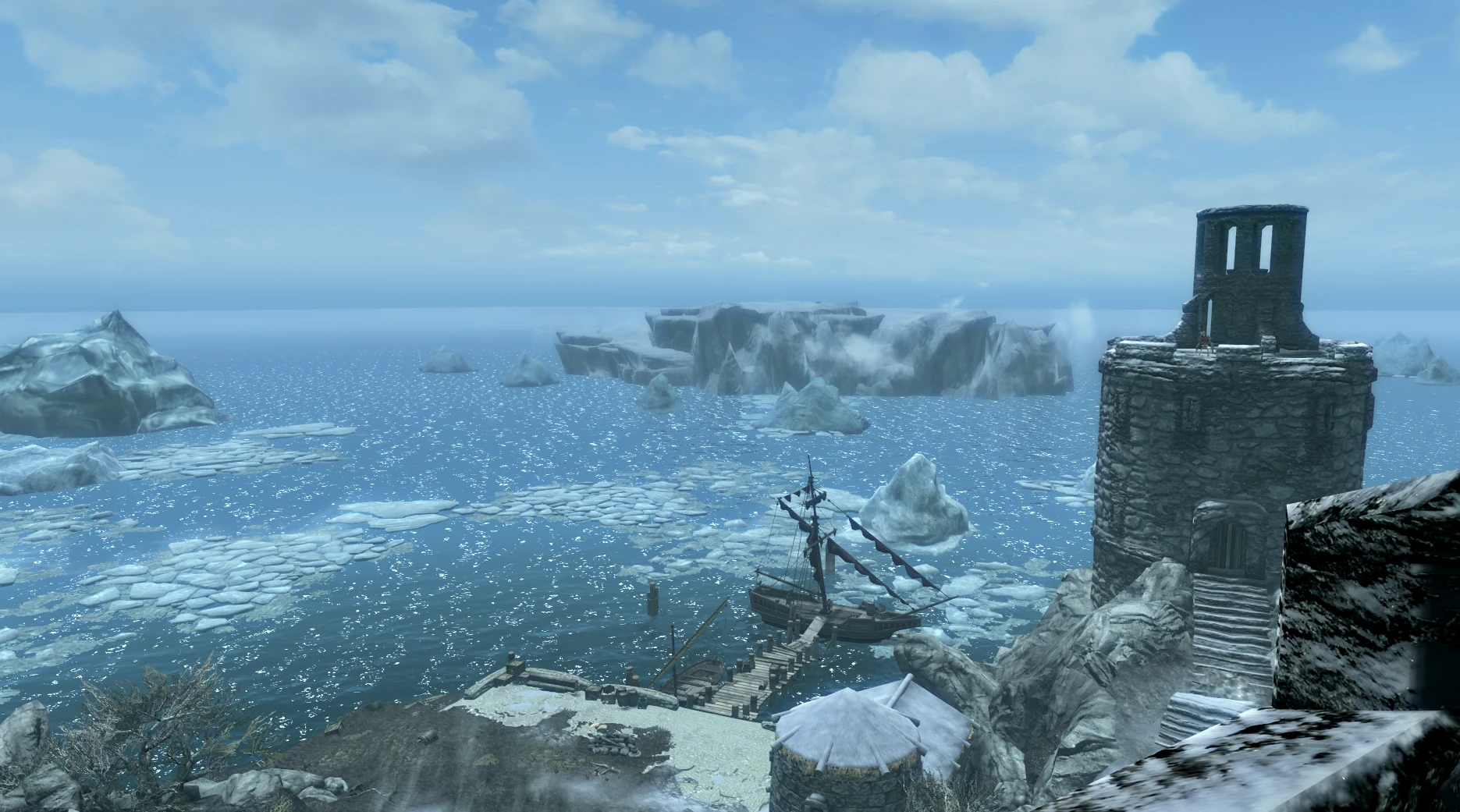 The frozen archipelago and harbour of Siege at Icemoth
